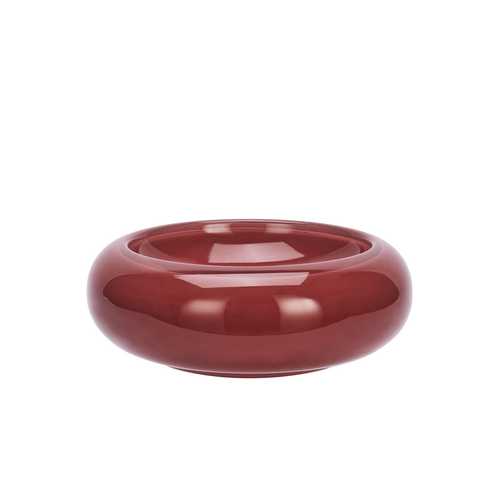 Glass Bowl Maroon