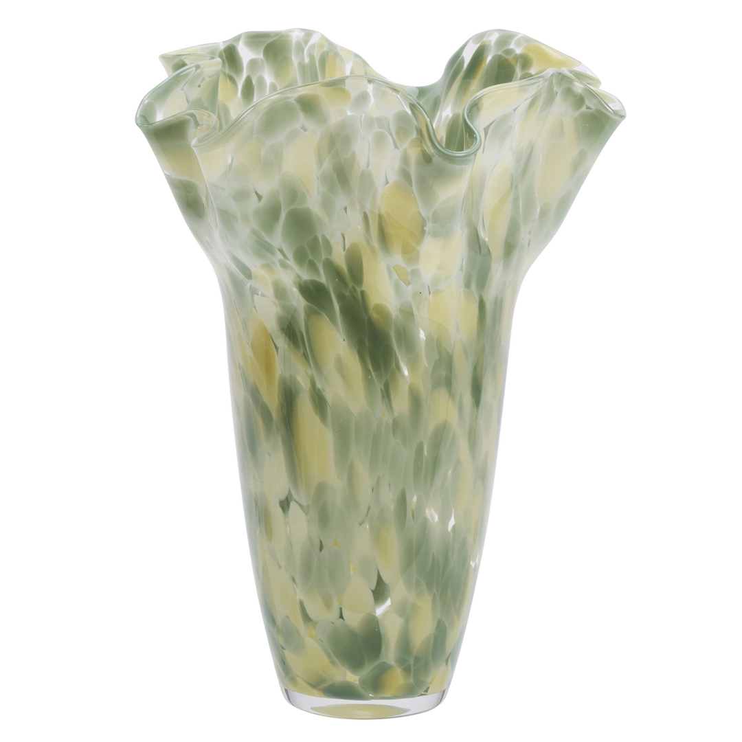 Glass Vase in Sage, Honey & Clear