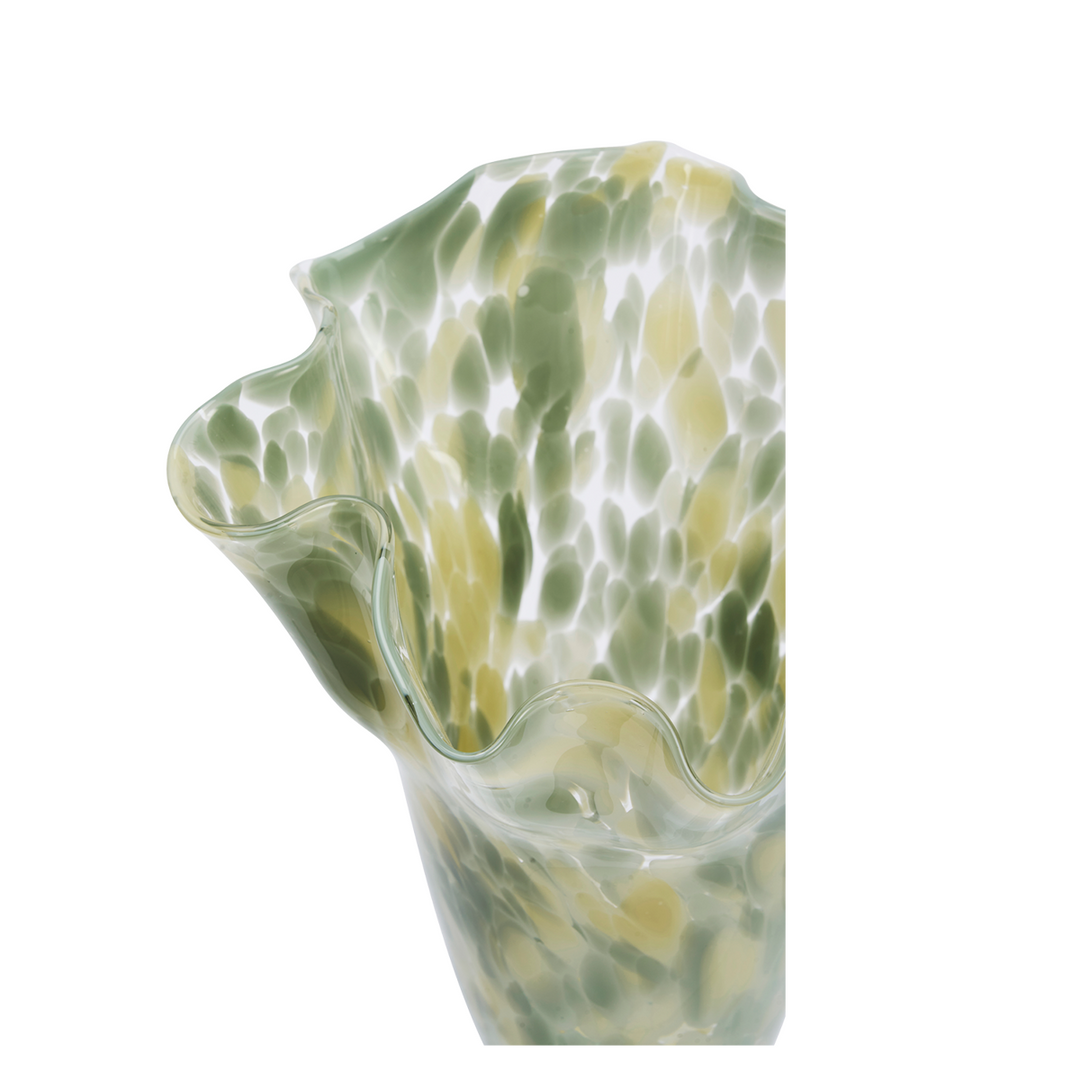 Glass Vase in Sage, Honey & Clear