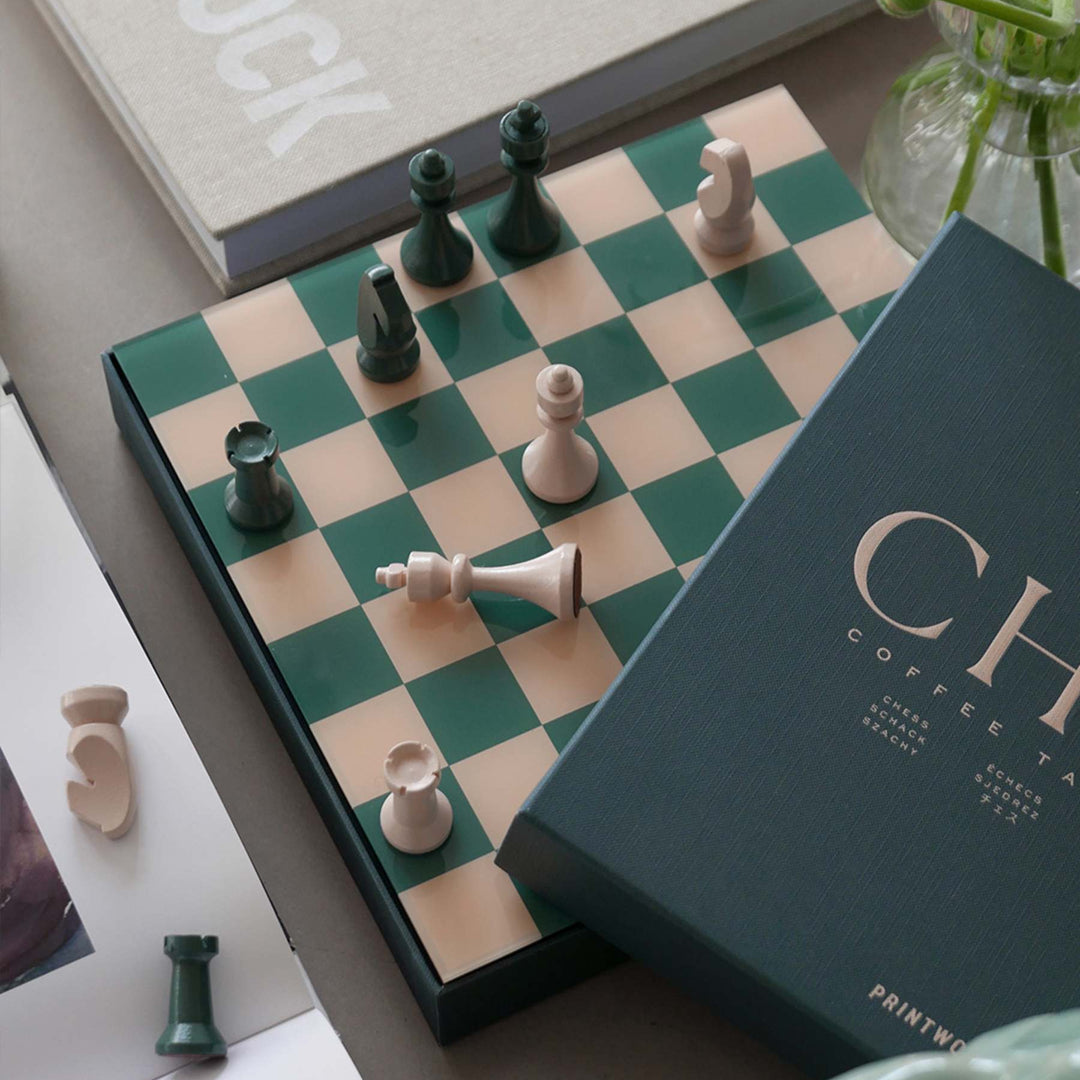Printworks Classic Art of Chess Game Dark Green