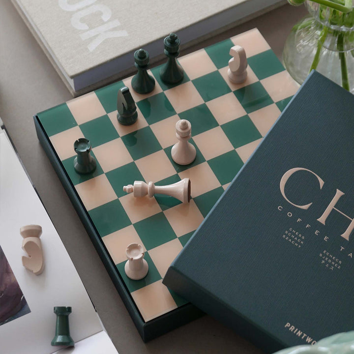 Printworks Classic Art of Chess Game Dark Green