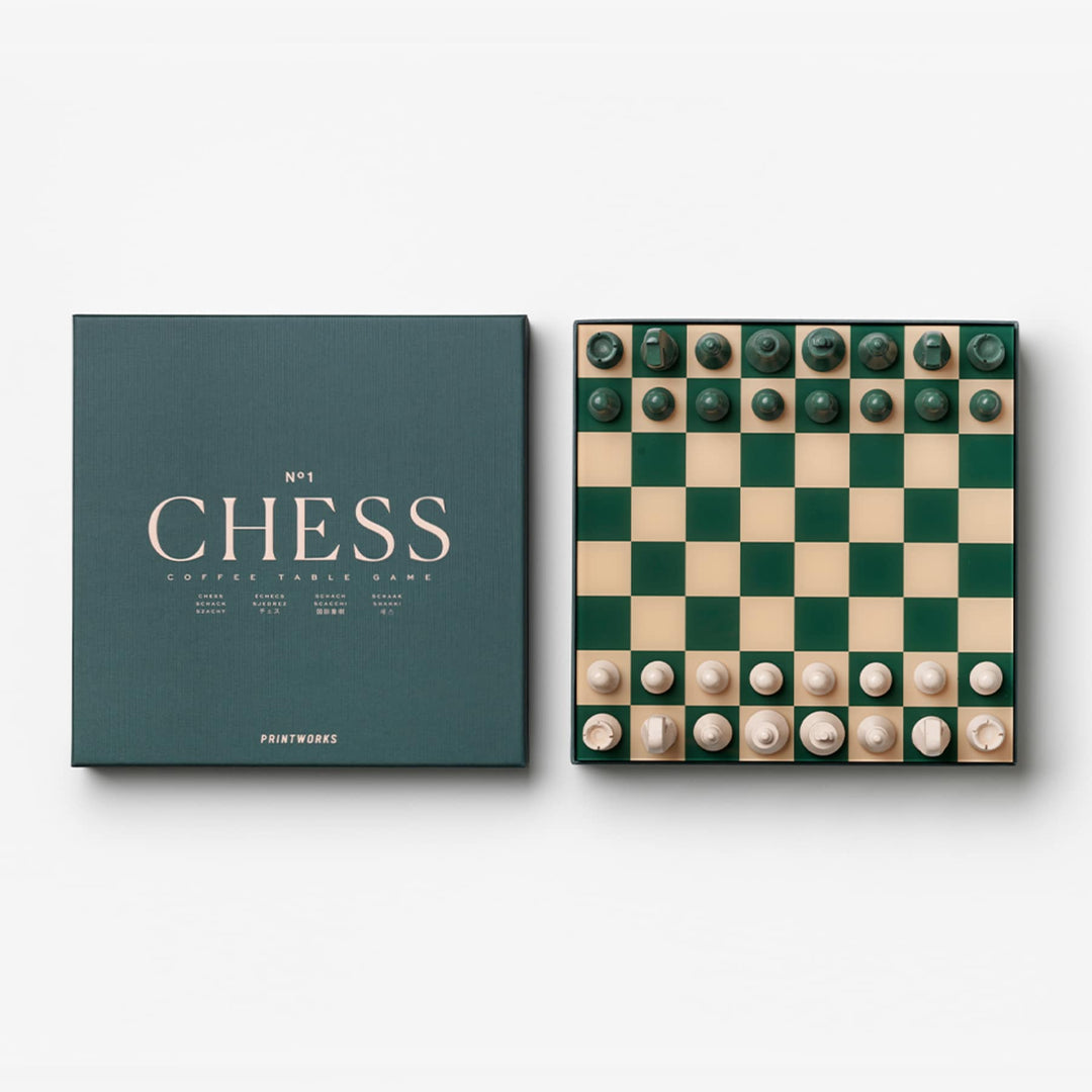 Printworks Classic Art of Chess Game Dark Green