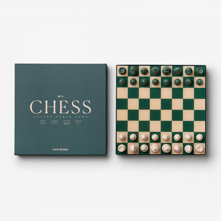 Printworks Classic Art of Chess Game Dark Green