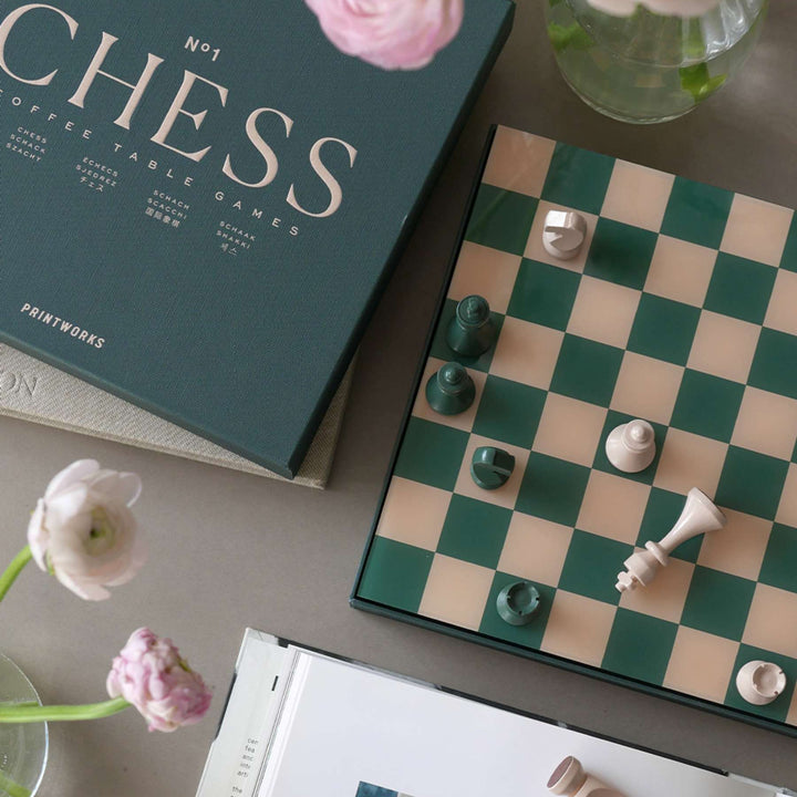 Printworks Classic Art of Chess Game Dark Green