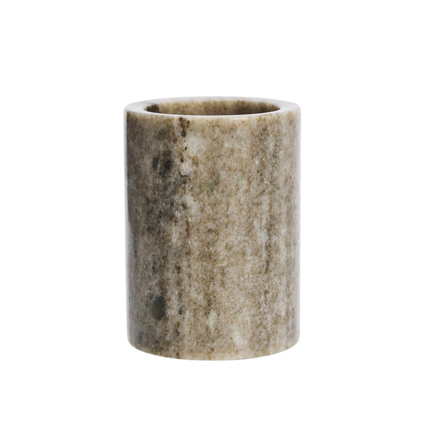 Round Marble Jar in Beige