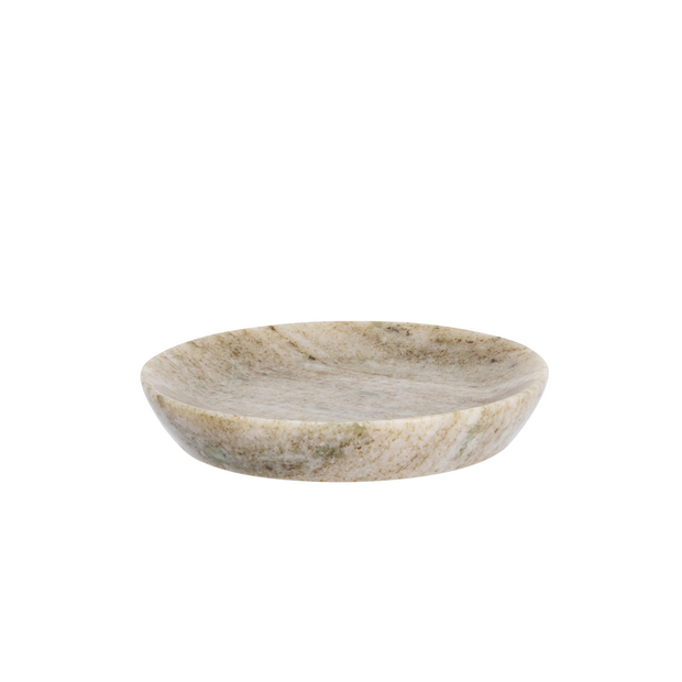 Round Marble Tray In Beige