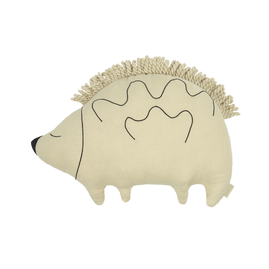 Enzo the Hedgehog Cushion in Green Tea by Nobodinoz