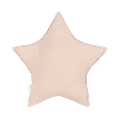 Washed Linen Star Cushion in Mauve by Nobodinoz PRE ORDER