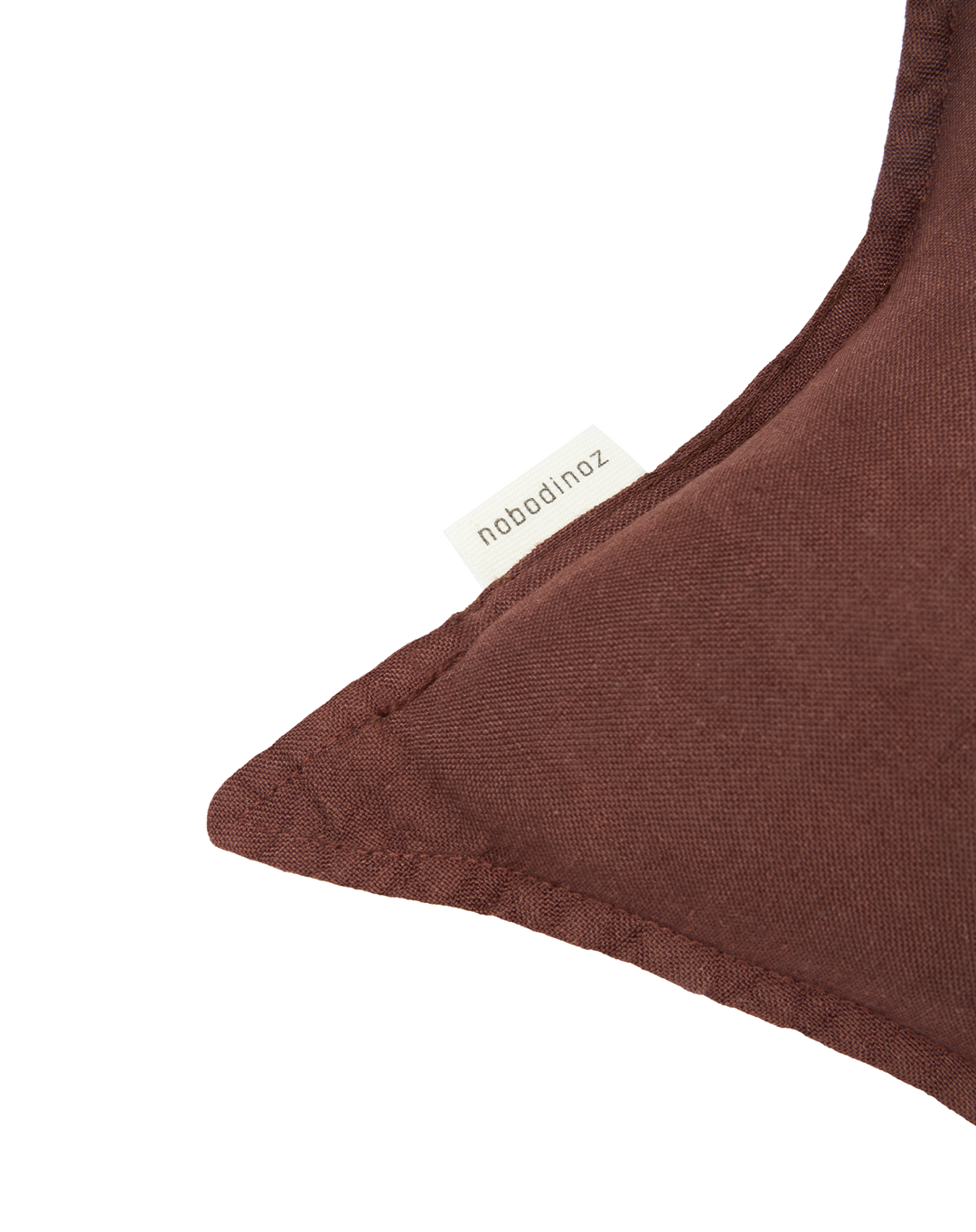 Lino Star Cushion in Prune by Nobodinoz