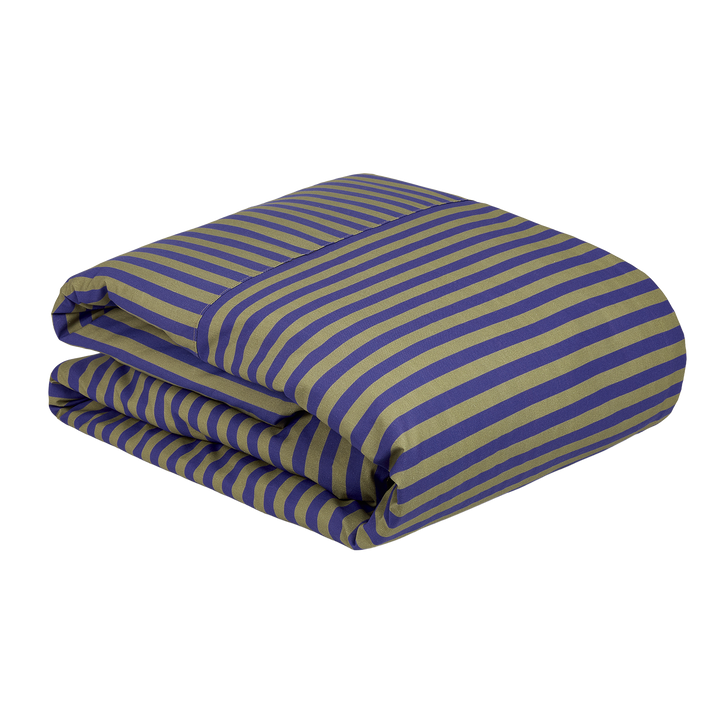 Nobodinoz Leonard Double Duvet Set in Indigo Stripes