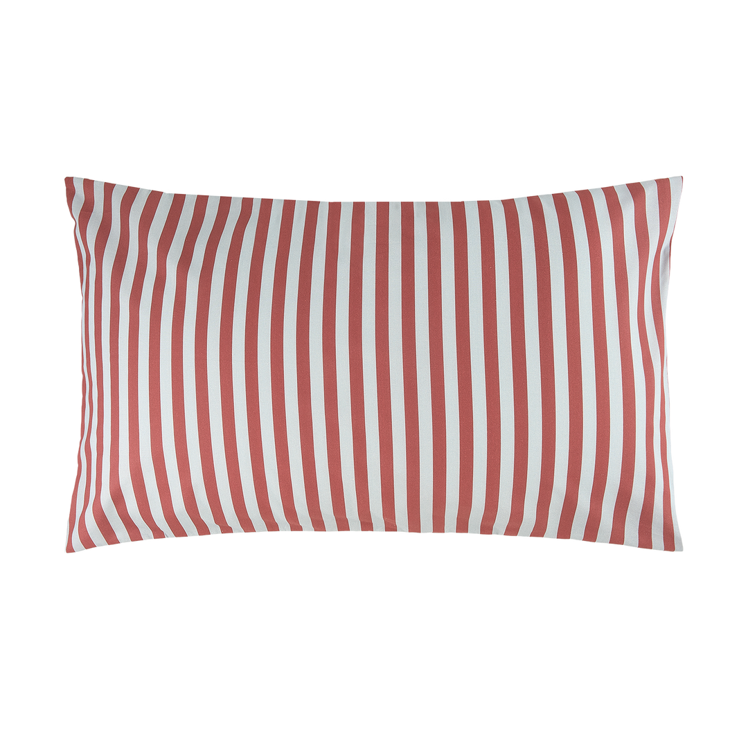 Nobodinoz Leonard Double Duvet Set in Maroon Stripes