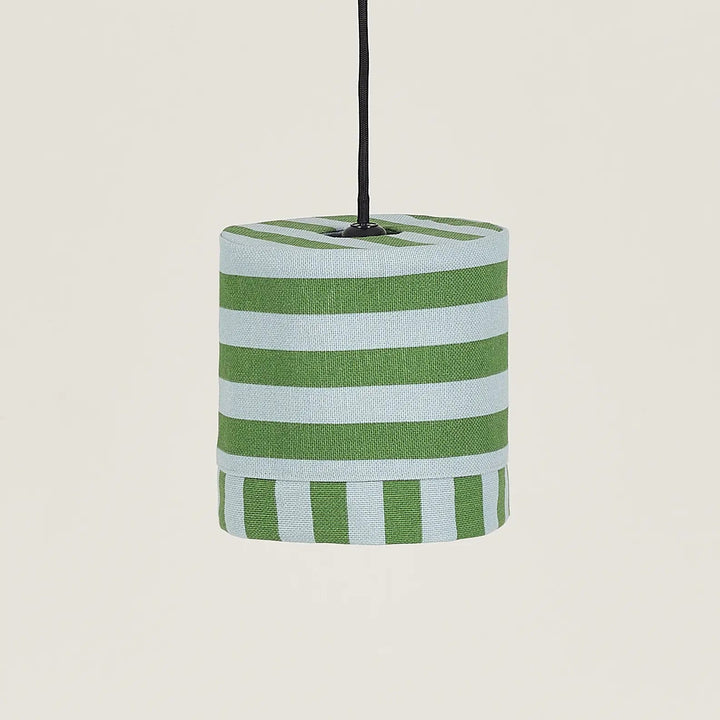 Nododinoz Linda Lampshade in Green Blue Stripes 20cm