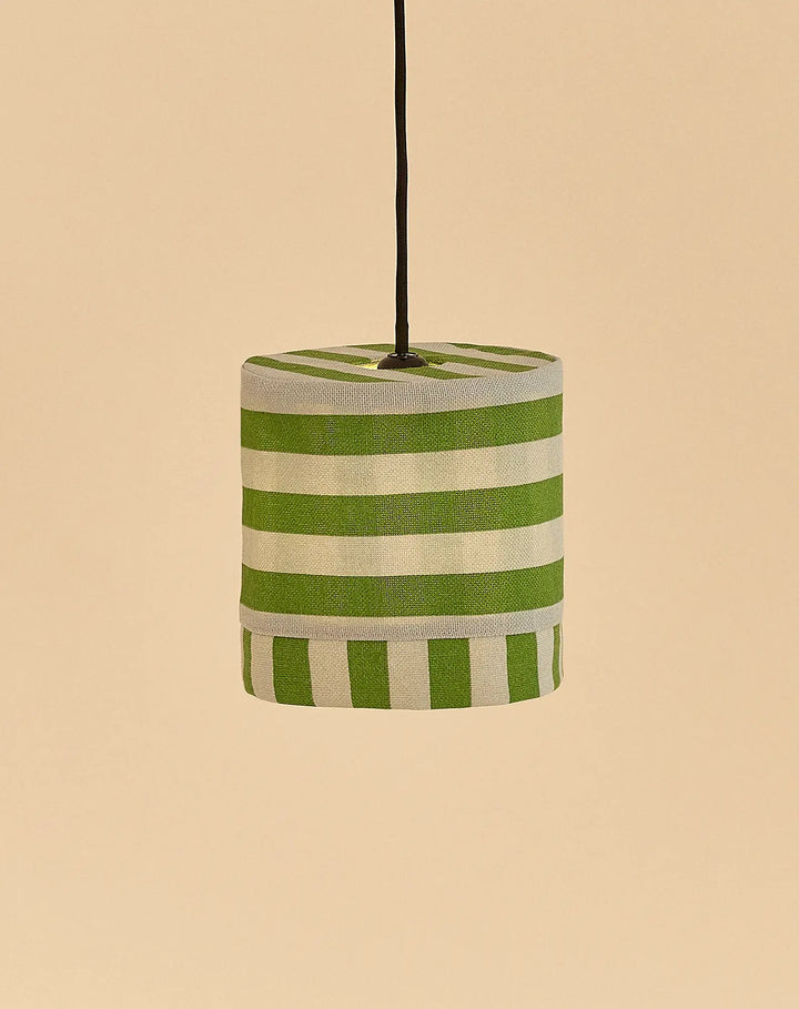 Nododinoz Linda Lampshade in Green Blue Stripes 20cm