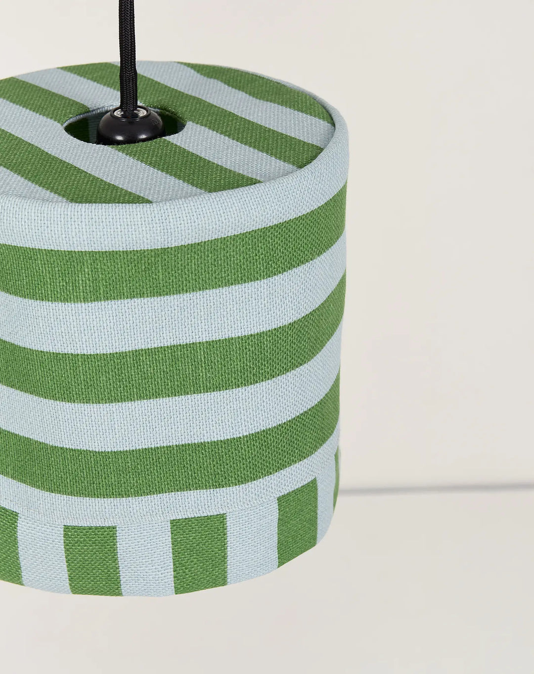 Nododinoz Linda Lampshade in Green Blue Stripes 20cm