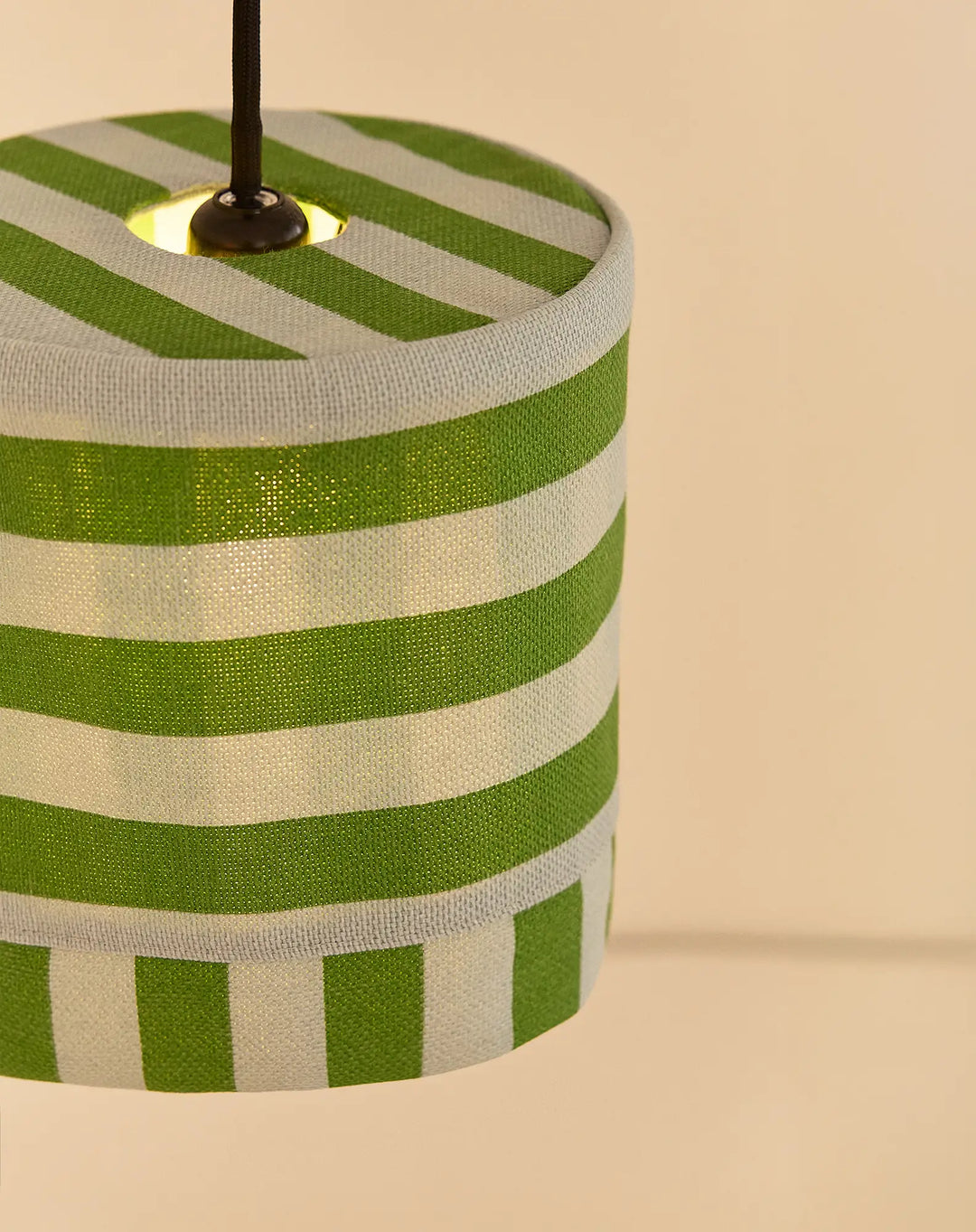 Nododinoz Linda Lampshade in Green Blue Stripes 20cm