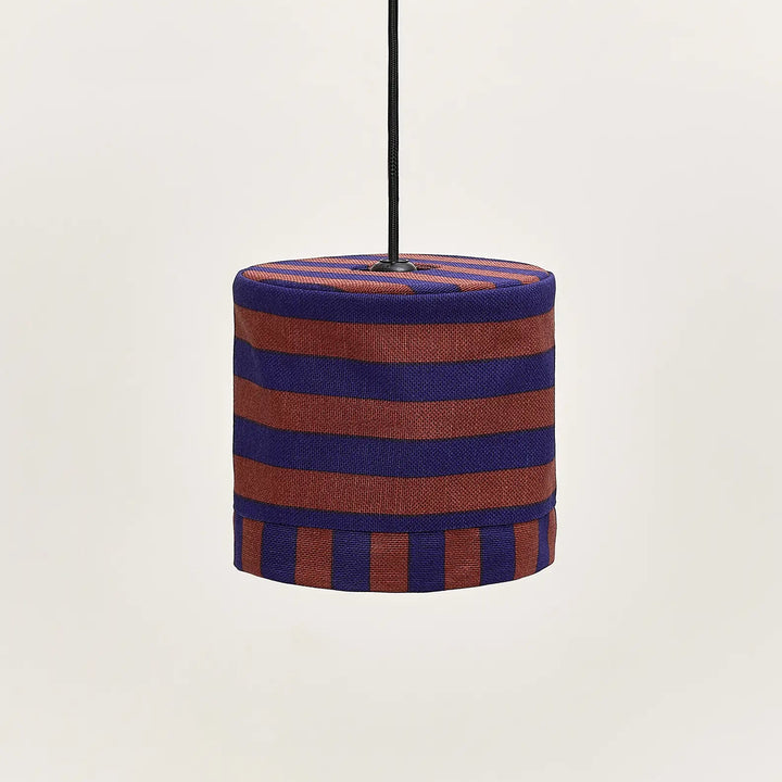Nododinoz Linda Lampshade in Maroon Ink Stripes 20cm