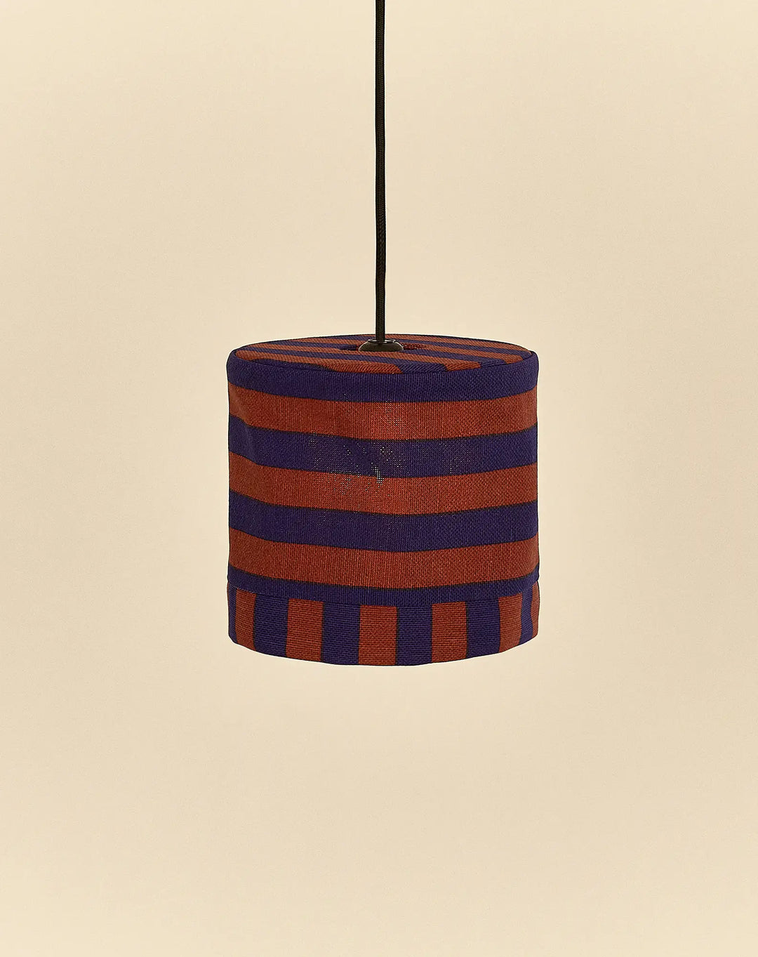 Nododinoz Linda Lampshade in Maroon Ink Stripes 20cm