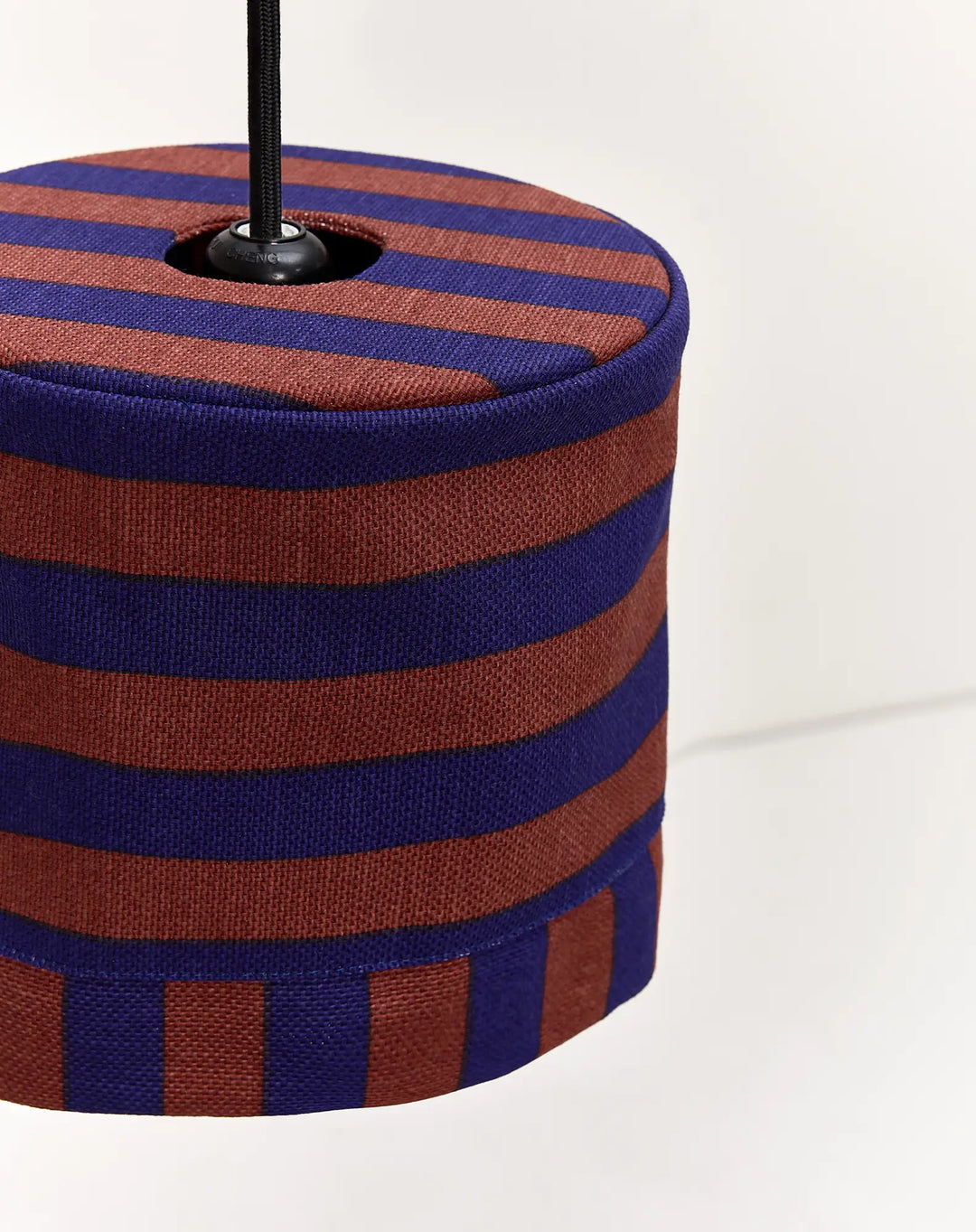 Nododinoz Linda Lampshade in Maroon Ink Stripes 20cm