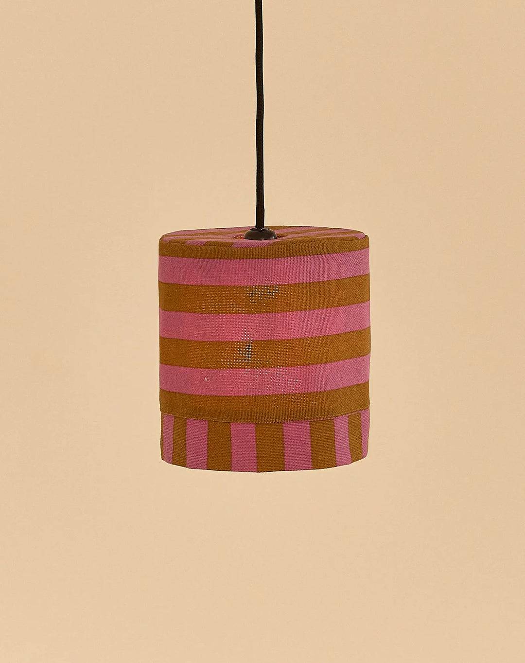 Nododinoz Linda Lampshade in Pink Curry Stripes 20cm