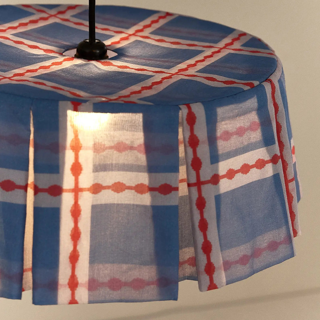 Nododinoz Margot Pendant Lampshade Red Blue Mosaic 40cm