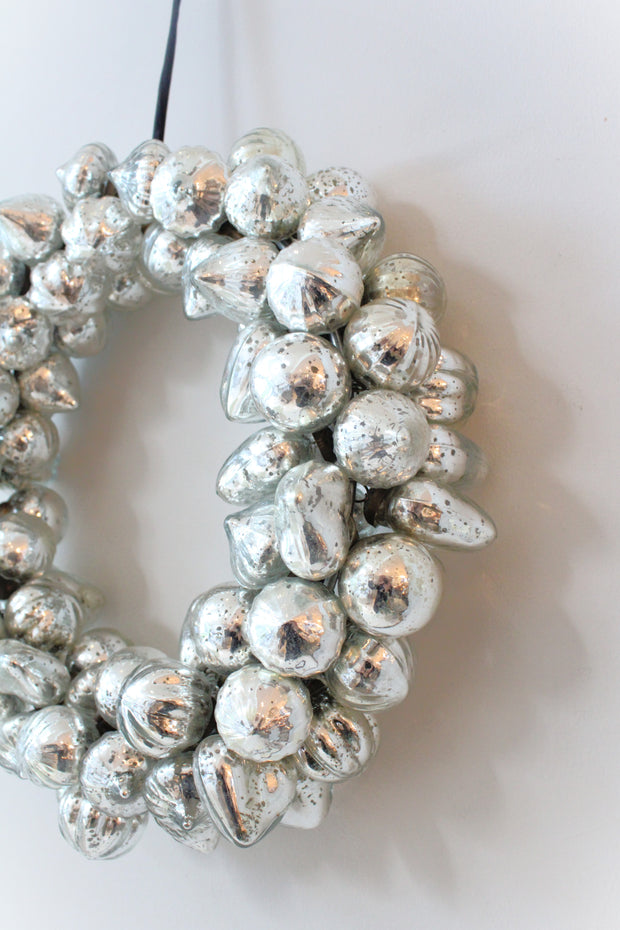 Mercury Glass Bauble Wreath