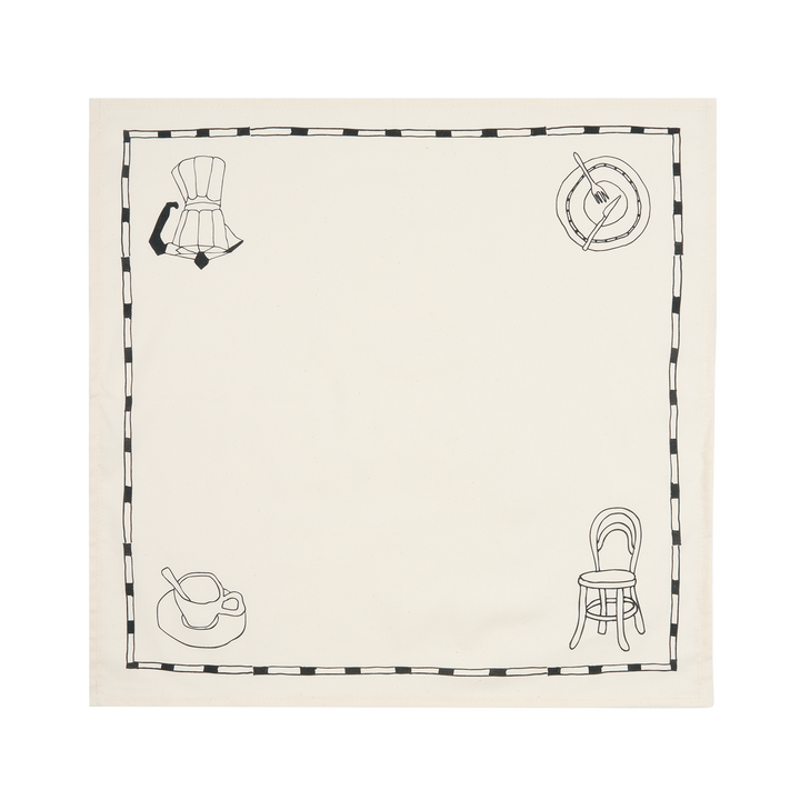 Nododinoz Set of 2 Table Napkins in Black Lunch