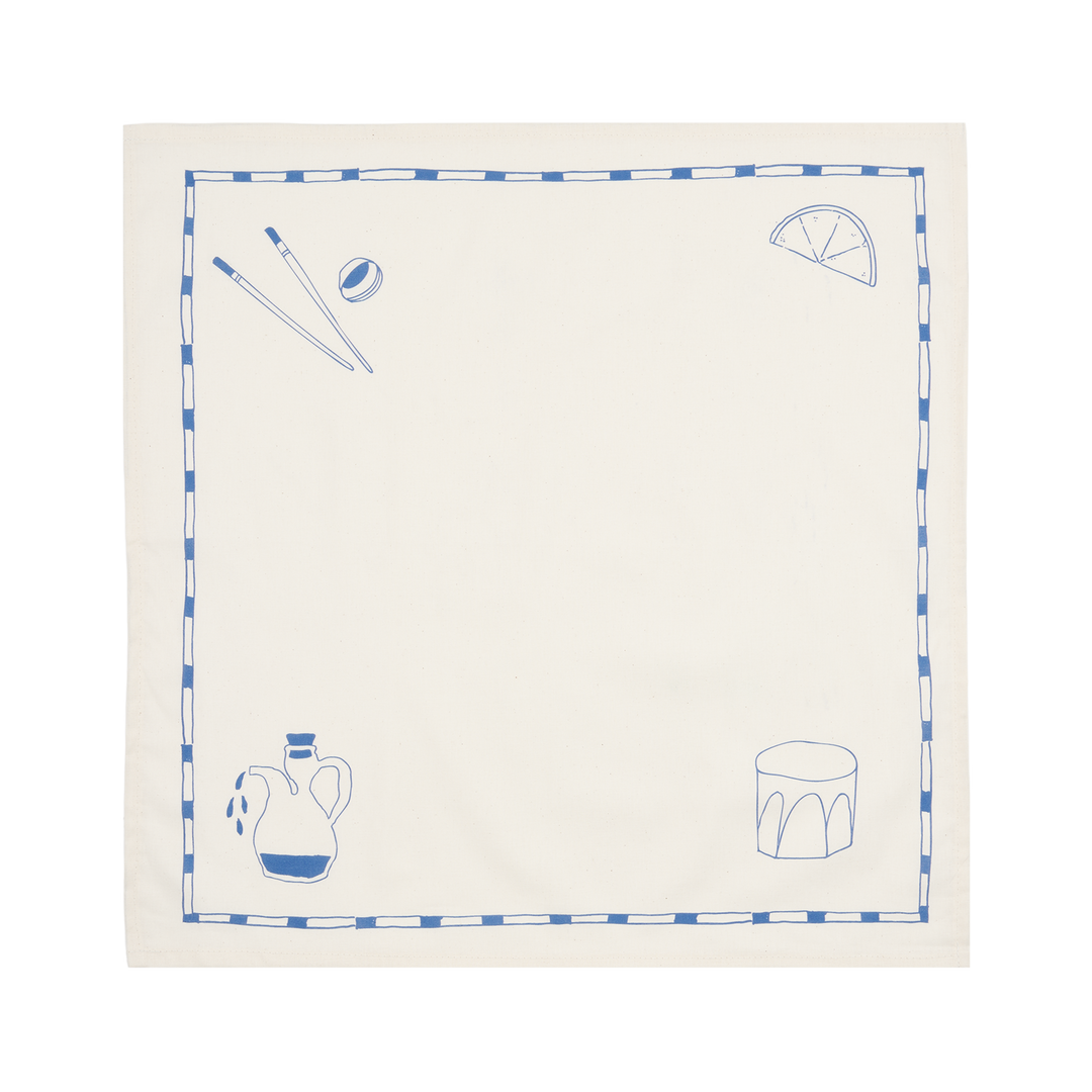 Nododinoz Set of 2 Table Napkins in Blue Lunch