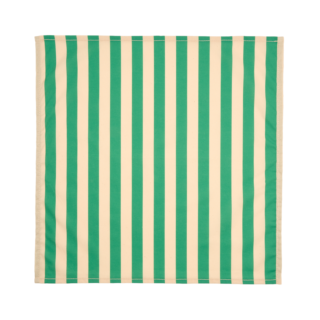 Nododinoz Set of 2 Table Napkins in Green Stripes