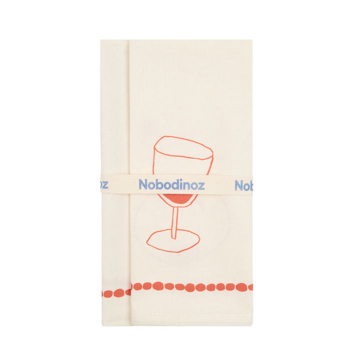 Nododinoz Set of 2 Table Napkins in Red Lunch