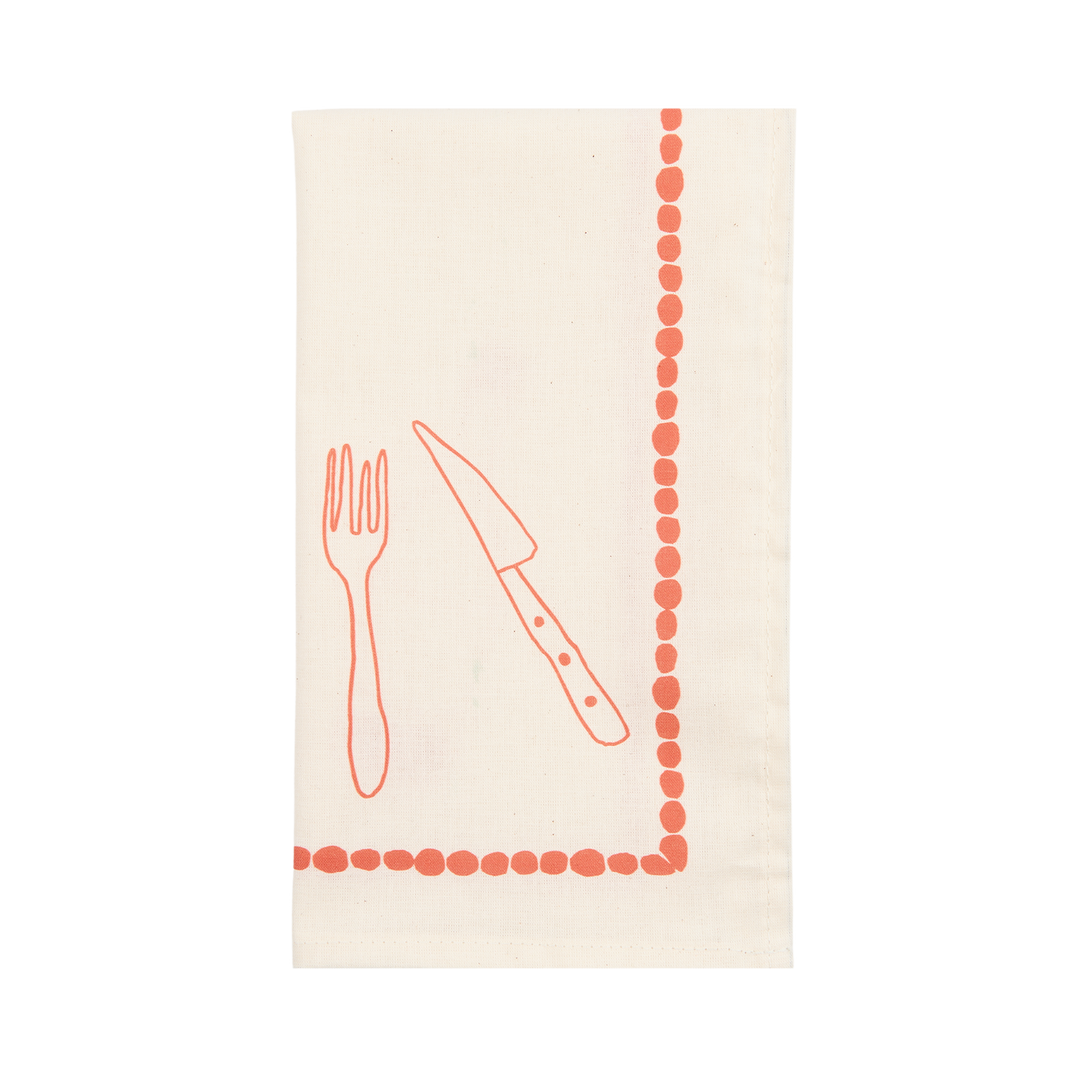 Nododinoz Set of 2 Table Napkins in Red Lunch