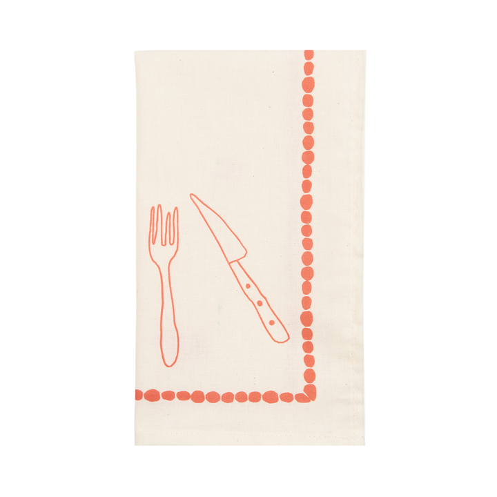 Nododinoz Set of 2 Table Napkins in Red Lunch