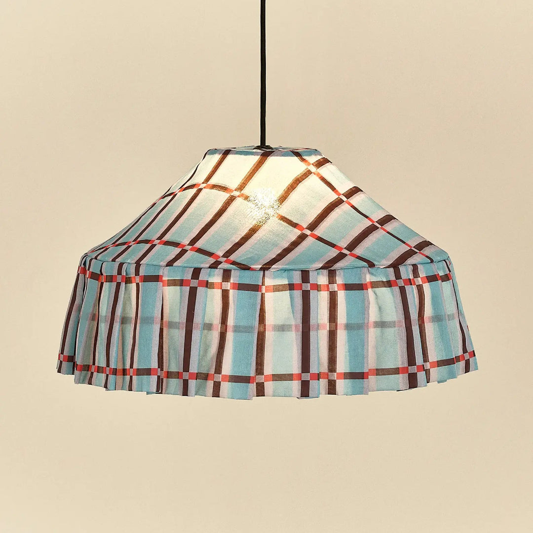 Nododinoz Nicole Lampshade in Blue Maroon Tiles 50cm