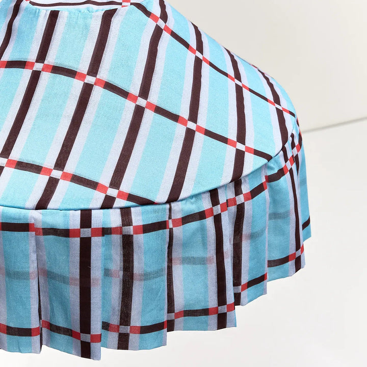 Nododinoz Nicole Lampshade in Blue Maroon Tiles 50cm