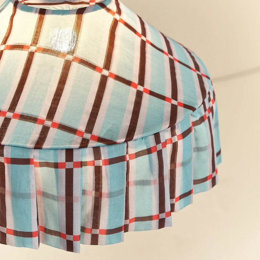 Nododinoz Nicole Lampshade in Blue Maroon Tiles 50cm