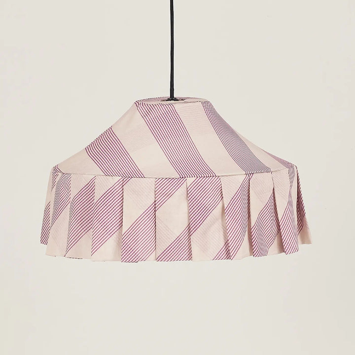 Nododinoz Nicole Lampshade in Lilac Diagonal Stripes 50cm