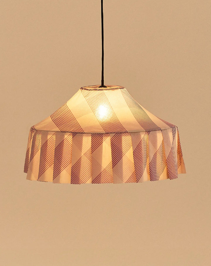 Nododinoz Nicole Lampshade in Lilac Diagonal Stripes 50cm