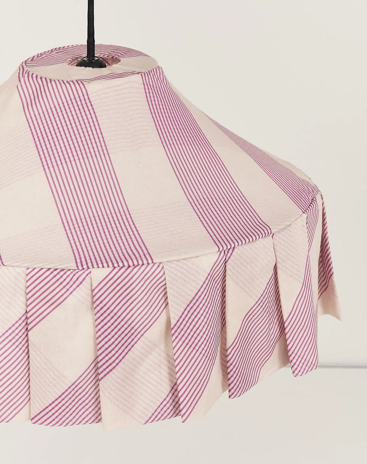 Nododinoz Nicole Lampshade in Lilac Diagonal Stripes 50cm