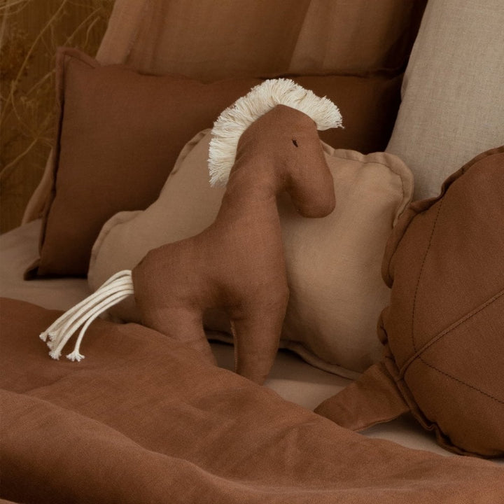 Lino Horse Rattle Noisette