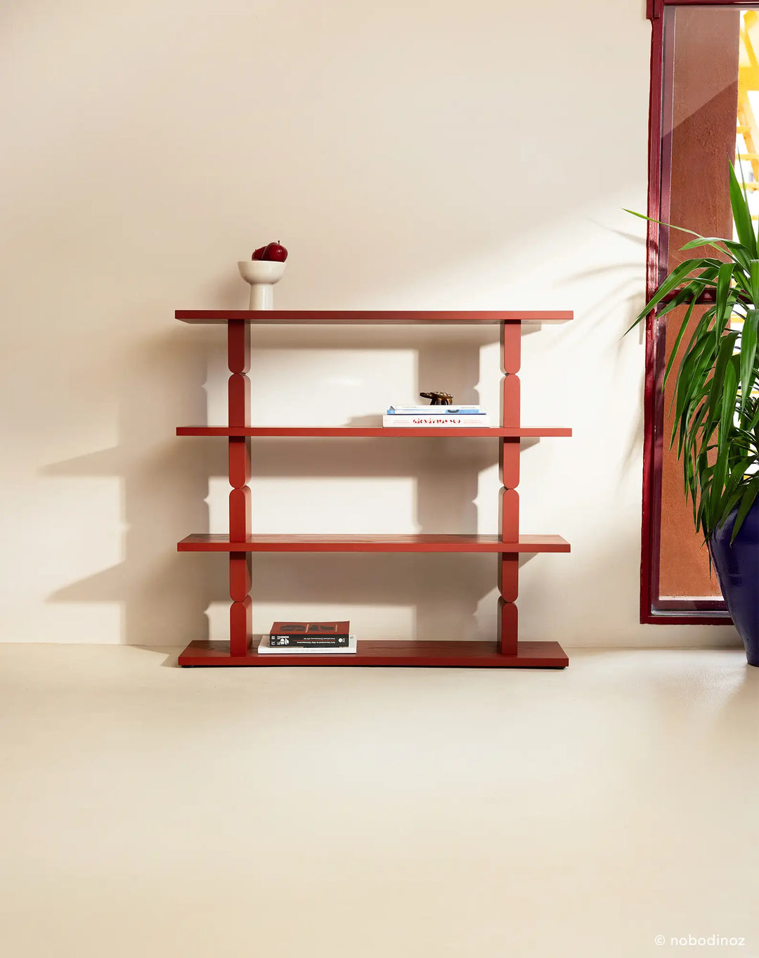Nobodinoz Coloured Wood Bookshelves in Burnt Red - PRE ORDER