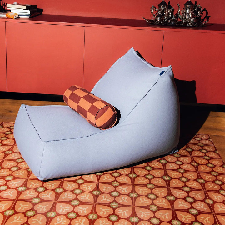 Nobodinoz Vibes Cylinder Cushion Maroon Tiles