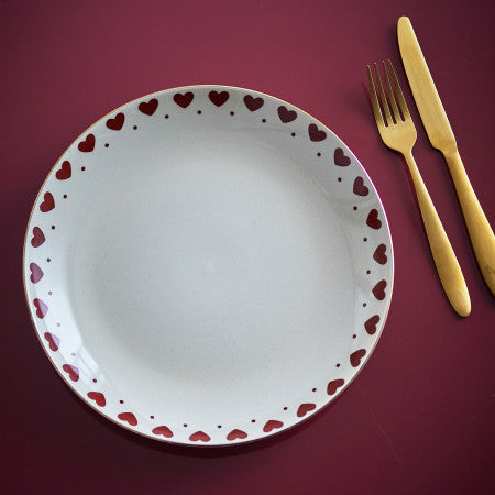 Jolly Heart Stoneware Plate Medium