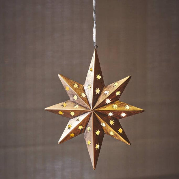 LED Star Tree Topper in Gold