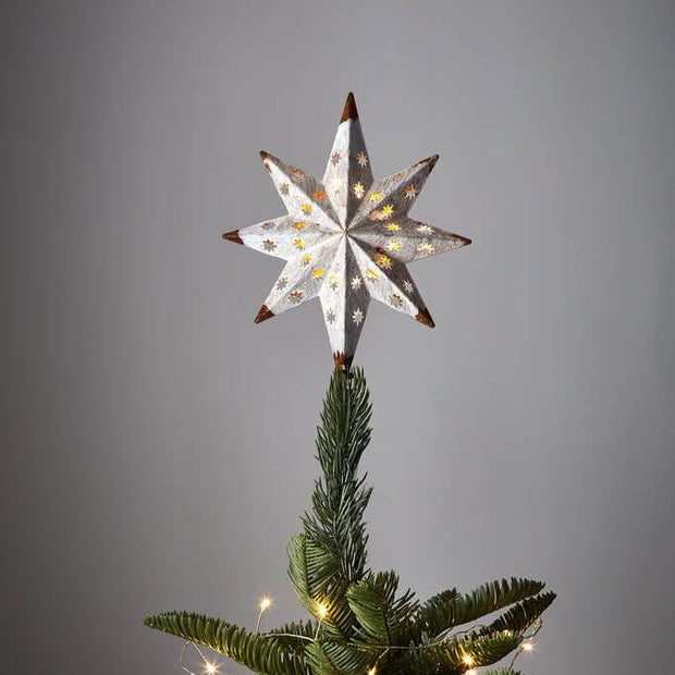 White LED Star Tree Topper