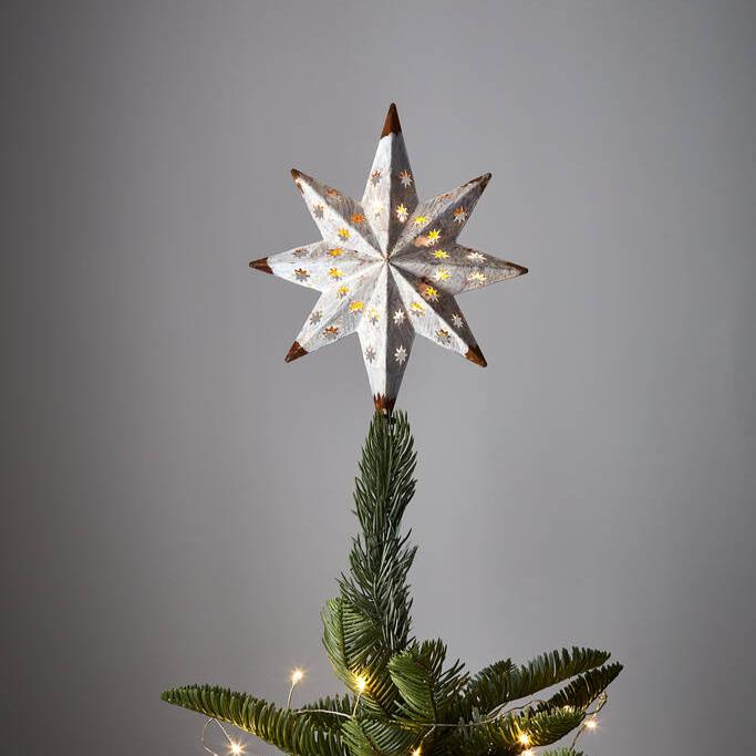 White LED Star Tree Topper