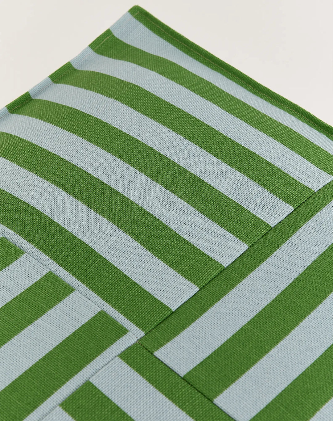 Nobodinoz Ottoman Adult Beanbag in Green Stripes