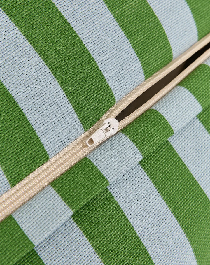 Nobodinoz Ottoman Adult Beanbag in Green Stripes