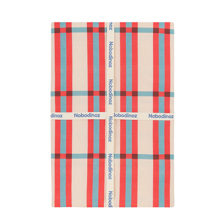 Nobodinoz Tablecloth in Red Turquoise Tiles