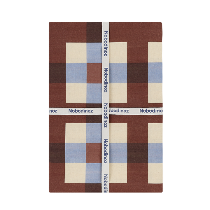 Nododinoz Tablecloth in Blue Maroon Checks