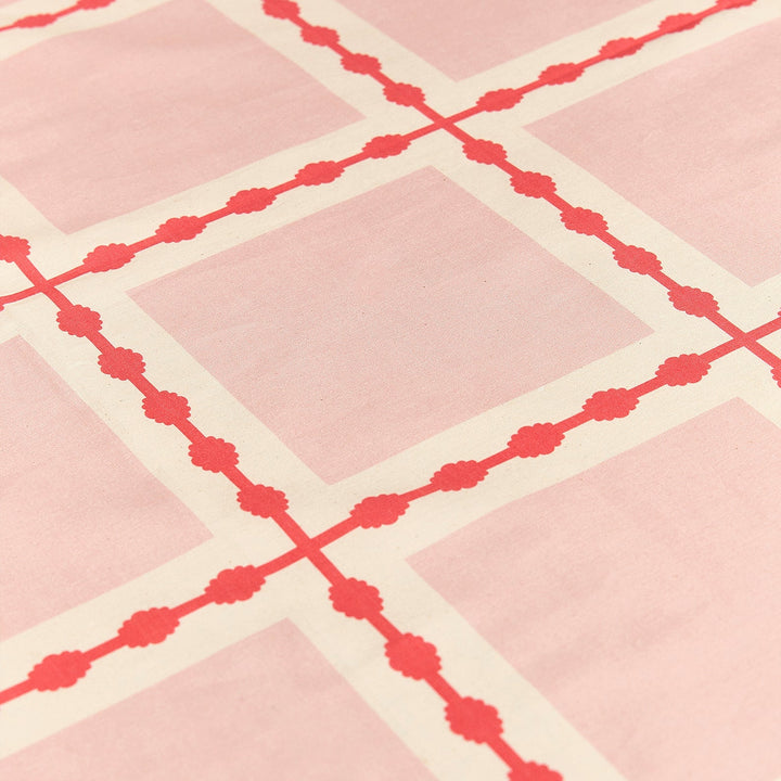 Nododinoz Tablecloth in Red Pink Mosaic