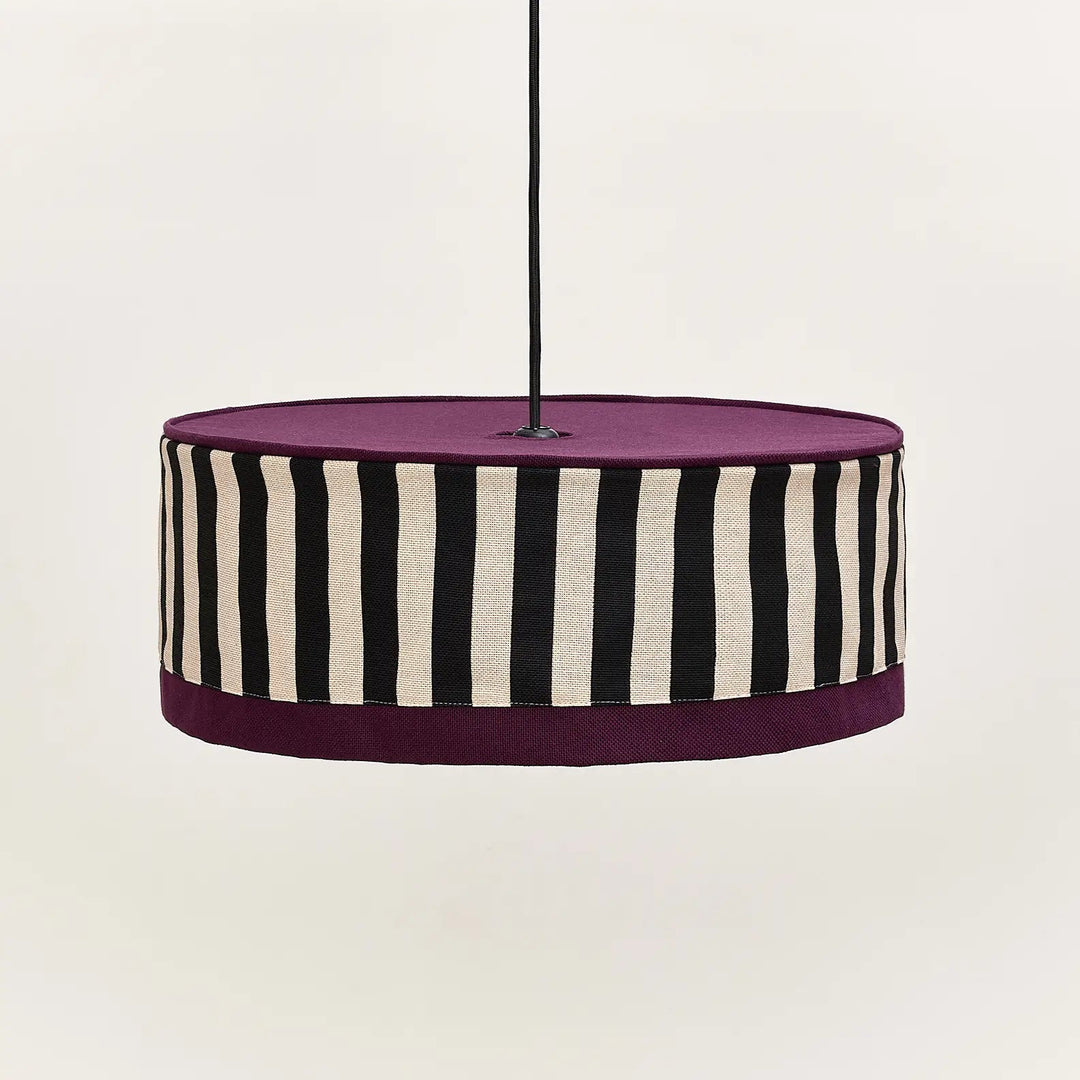 Nododinoz Paul 2 Lampshade in Black Sand Stripes 50cm